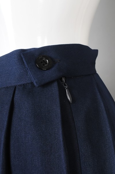 CH199 Design women's dark blue cheerleading pleated skirt invisible zipper pleated skirt side zipper cheerleading pleated skirt hk center detail view-3